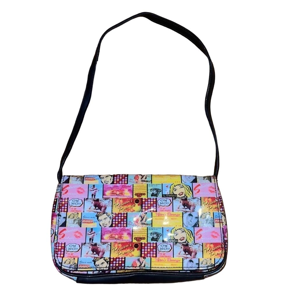 Multi-color Plastic Purse With 1960s Passion & Love Theme Unique & Barbie pink